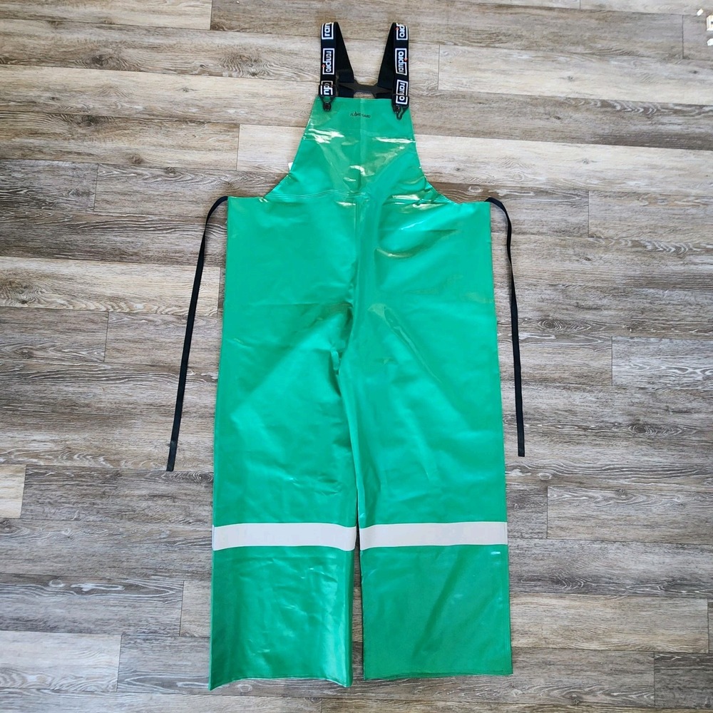 RanPro Flame Gard Safety Pants Bib Chemical / Acid Resistant P43 035 CA-43 Green
